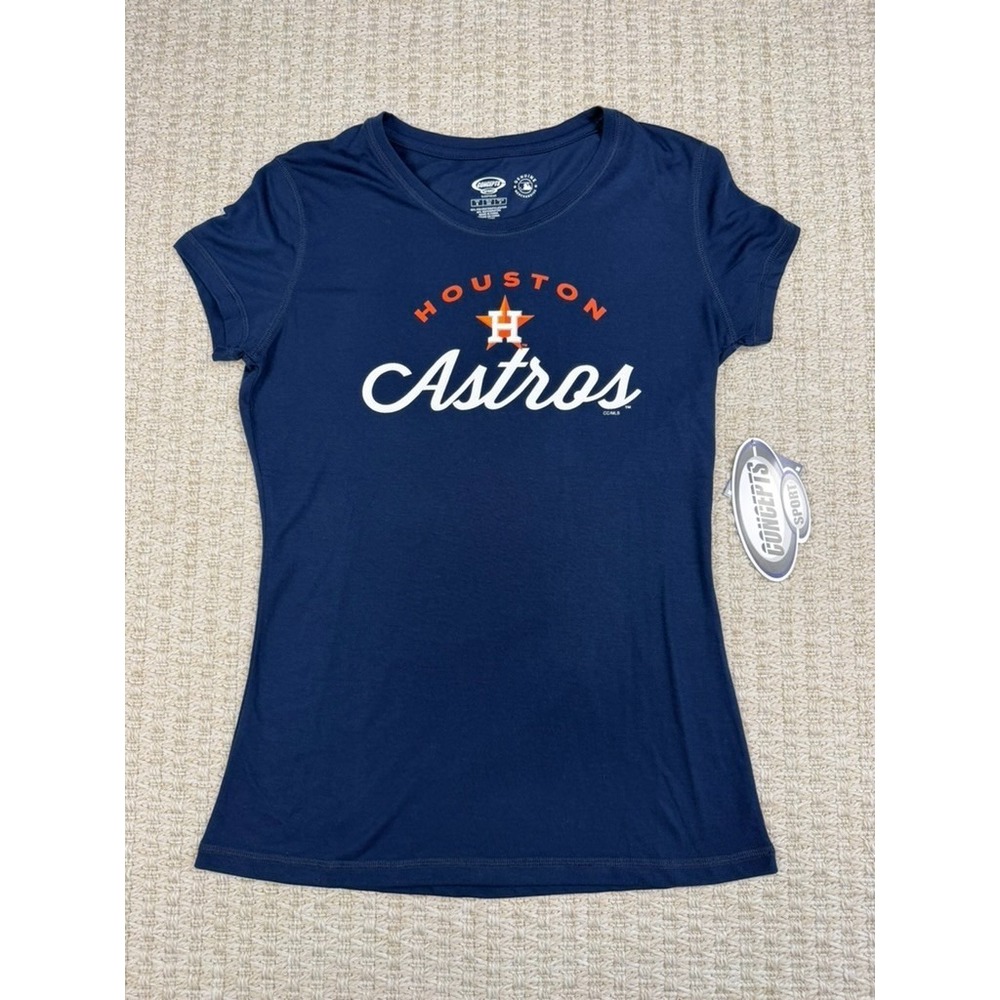 Houston Astros Womens Shirt Size S Navy Concepts‎ Sport Graphic Tee NWT